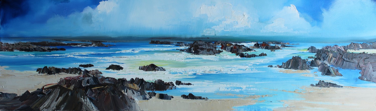 'Clambering and climbing all over the rocks' by artist Rosanne Barr